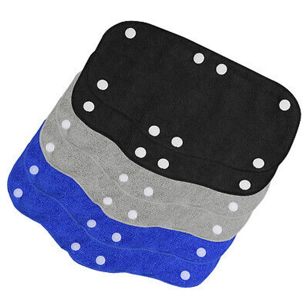 6Pcs Hard Hat Sweatband Cotton Helmet Liner Sweating Pads Blue Gray Black