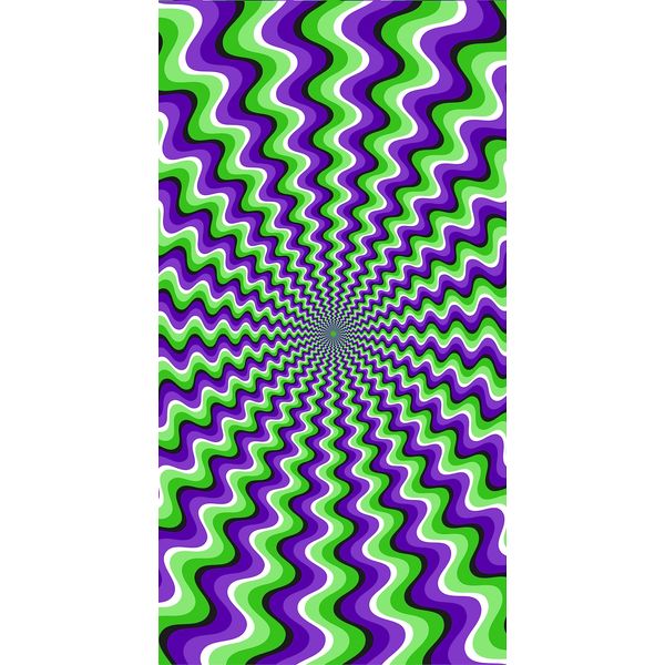 Readerly Optical Illusion Magnetic Bookmark (Green/Purple)