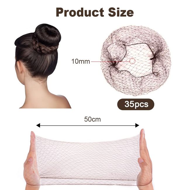 Invisible Hair Nets Food Service - 20 Inches Hair Nets for Wigs Elastic Mesh Net Sleeping Cap, Hair Nets for Women Bun Cover Hairnet, Hair Net for