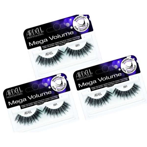 Ardell Professional False Eyelashes 3D Mega Volume 251 3pc Combo