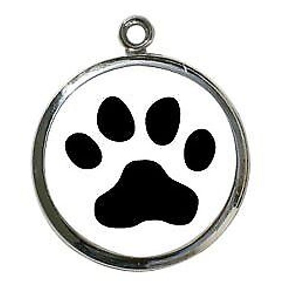 Wag Tag Paw Print Dog Collar Charm