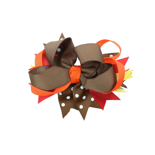 juDanzy Large Thanksgiving Hair Bow Clip for Girls