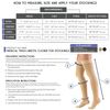 Truform Compression 20-30 mmHg Thigh High Dot Top Stockings Beige, Medium, 2 Count