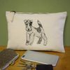 'Fox Terrier' Canvas Clutch Bag/Accessory Case (CL00029218)