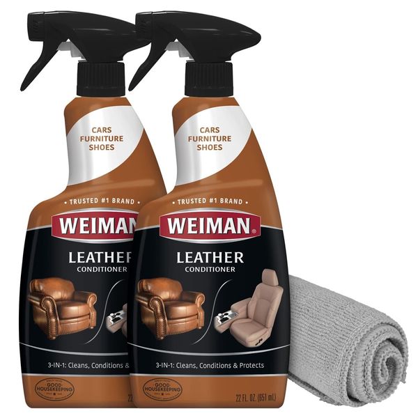 Weiman Leather Conditioner Cleaner UVX Protection Restore Repair Moisturize 8oz