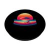 Retro Beach Umbrella Travel Vacation PopSockets Standard PopGrip