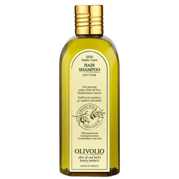 Olivolio Shampoo für fettiges Haar mit 100% Bio Olivenöl & 84% natürliche Inhaltsstoffe - 200 ml