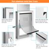 Aluminum Pet Dog Door Double Layer Large Flap Magnetic Locking Screen Gate Frame