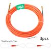 CONNECTION Fish Tape Cable Puller Long 15M Width 3mm Cable Pullers for Electrical Cables Electrical Wire Threader with 2 Metal Lock Wires for Communication Cable,Floor,Wall,Duct(Orange)