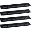 4Pcs Air Vent Cover Black Louvered Ventilation Grille Aluminum Rectangle Return 