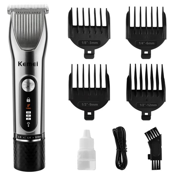 KEMEI Hair Clippers for Men, Adjustable Blade Cordless Clipper Professional Barber Clippers, Electric Clippers for Hair Cutting, USB Rechargeable Wireless Haircut Clippers km-v310