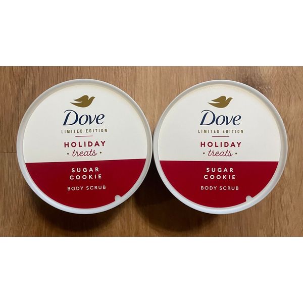 DOVE Limited Edition Holiday Treats Body Scrub 10.5oz Sugar Cookie NEW 2 Pack!