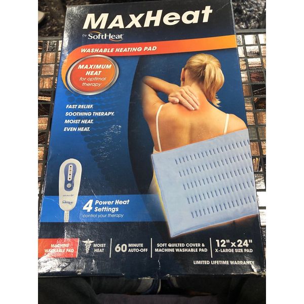 MaxHeat by SoftHeat Heating Pad, Moist or Dry, Deluxe, HP750-S