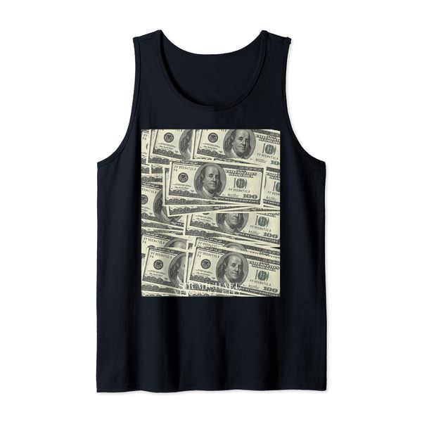 100 Dollar Bill Money Tank Top