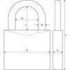 ABUS Brass padlock 70/45 - weatherproof - brass lock body - impact-resistant plastic coating - ABUS security level 5