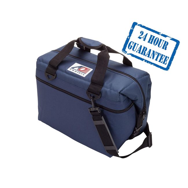 AO Coolers Original Soft Cooler with High-Density Insulation, Navy Blue, 12-Can