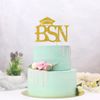 Gold Glitter BSN Cake Topper - Nurse/RN Graduation Party Decoration - Nurse Graduation Cake Decorations - Nursing Grad Party Decorations