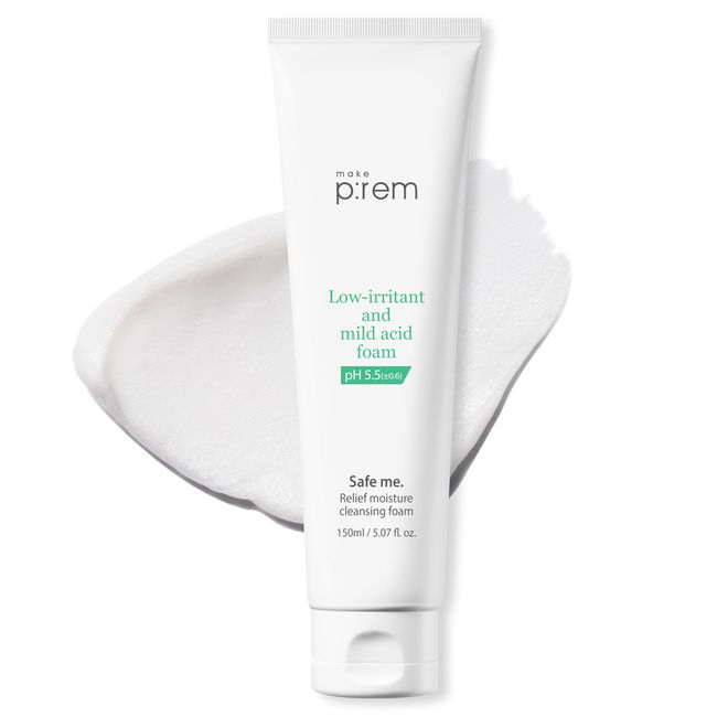 make prem Safe Me Relief Moisture Cleansing Foam, 5.1 fl oz (150 ml), Facial Cleansing Foam, Facial Cleansing