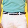 Asquith & Fox Stripe Braid Stretch Belt, Multicolour (Navy/White 000), 38 (Size:One Size)