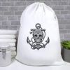 'Skull with Anchor & Rope' Laundry/Washing/Storage Bag (LB00030286)