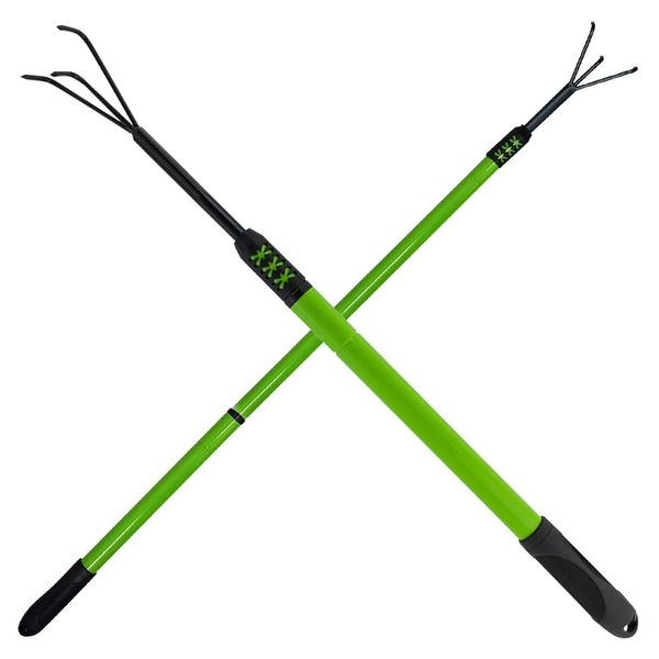 Telescopic Hand Held Cultivator - Extendable Gardening Hand Tool | Ideal For Gardening, Planting & Weeding | Lightweight, Long, Grip Handle For Sturdiness | Strong Quality & Long Lasting