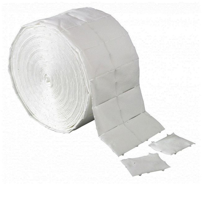 1 Roll of Pre-Cut Cellulose Pads for Nail Design, 500 Pieces