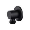 Arissa Matt Black Round Wall Outlet Elbow