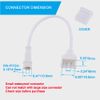 2PIN Connector Wire to IP65 Connector for 120V Dimmable LED Strip Light,