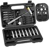 Versatile Mechanical Repair Pin Punch Set with Bench Block and Portable Storage