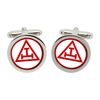 Royal Arch Masonry Triple Tau Cufflinks in Chrome Box