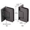 Oil Rubbed Bronze Pinnacle Adjustable Wall Mount Offset Back Plate Hinge