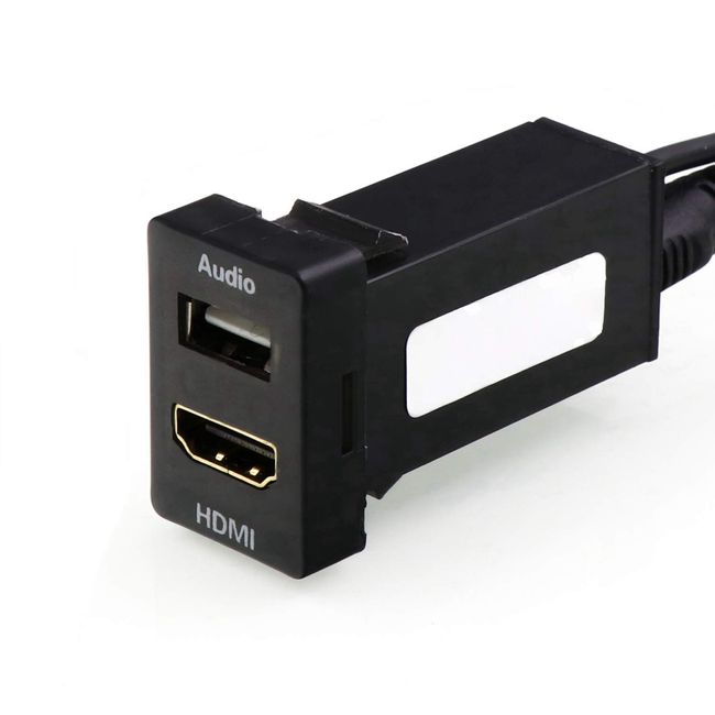 HDMI Socket Mount Cable +USB Audio Input Audio Relay Use for Toyota