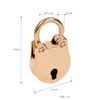 HMF Mini Decorative Padlock with Key | 3.8 x 2.5 x 1 cm | Gold