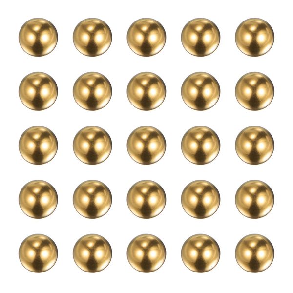 sourcing map 12pcs 12mm Precision Solid Brass Bearing Balls for Bearings Valves Decoration
