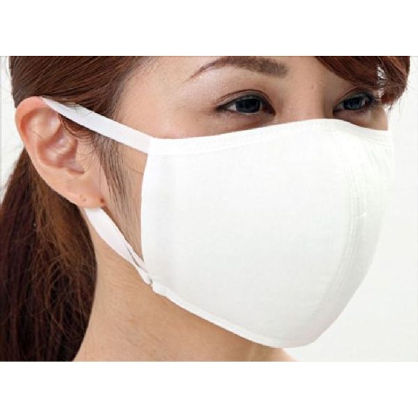 Tuyon T-76OFF UV Protection Mask, Non-Woven Fabric, Set of 2, Reusable, Won't Hurt Your Ears Even After Long Time Wearing, UV Protection, 97% Shielding Rate, Made in Japan, Fabric, Non-Woven Fabric, 3D Mask, Solid Color, Off-White