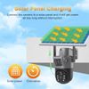 Solar Powered Wireless WiFi Outdoor PTZ Security IP CCTV Camera 4MP Surveillance