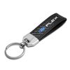 Black Leather & Carbon Fiber Key Chain Black Stitching - Ford Flex