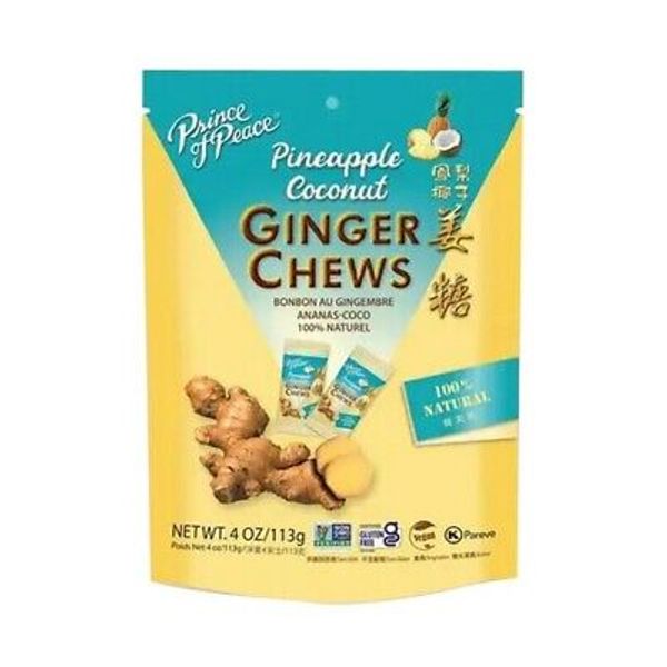 Pineapple Coconut Ginger Chews Bag 4 Oz