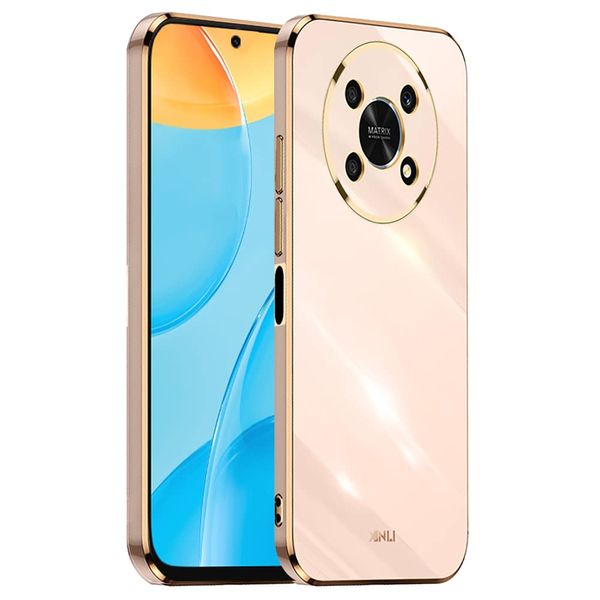 HONLEN Hülle für Honor Magic4 Lite 5G (6.81" Inches), Weiche Silikon-TPU-Hülle, Galvanisiertes Rahmendesign - Rosa
