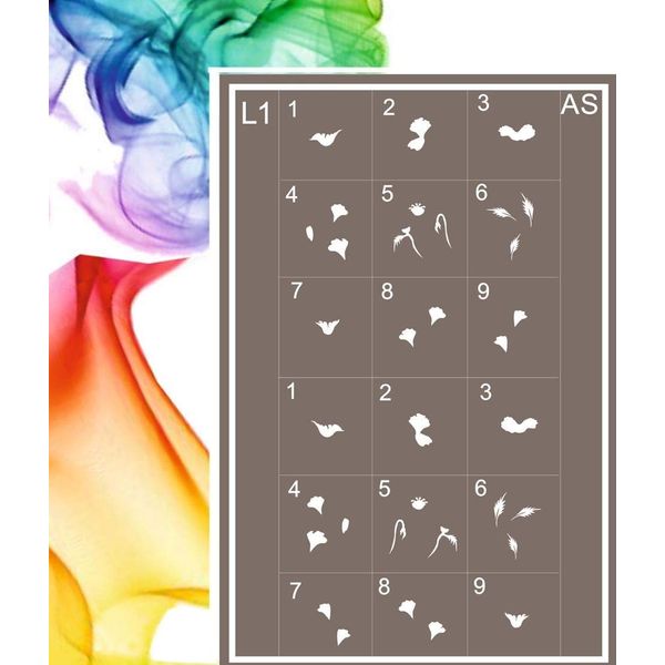 Airbrushing Stencils for Nail Art AS-L0001