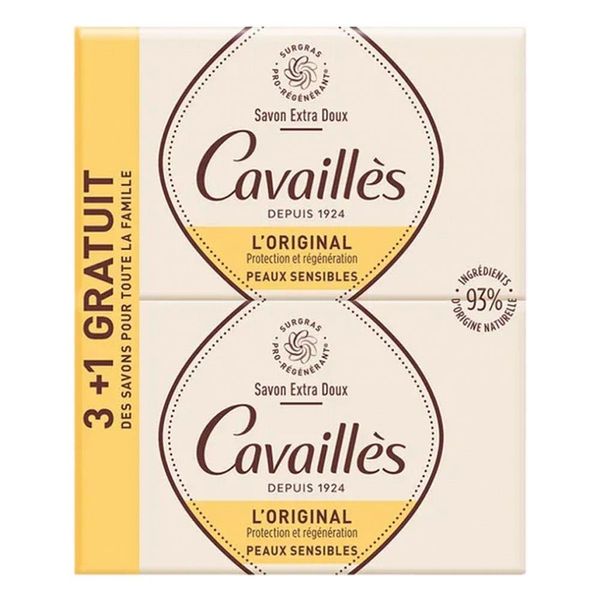 Rogé Cavaillès Extra-Mild Superfatted Soap 3 x 250g + 1 Free