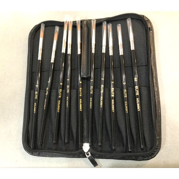 KOLINSKY ELITE DENTAL BRUSHES 10pkg -  WOOD TYPE - TRAVEL PACK
