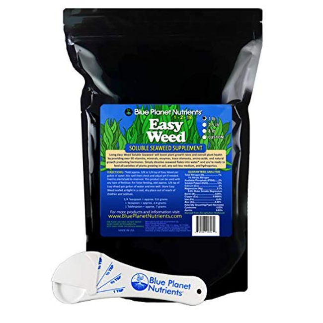 Easy Weed Soluble Seaweed (1 LB Bag) Soluble Kelp Supplement | for All Plants & Gardens | Makes UP to 1800 GALLONS | Blue Planet Nutrients