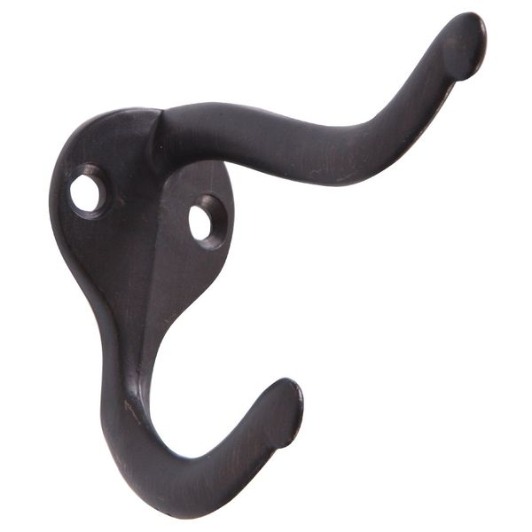 Hardware Essentials 852892 Coat and Hat Hooks Oil Rubbed Bronze - 2 Pack