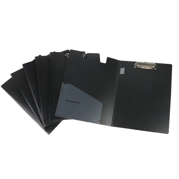 Eagle Plastic Clipboard Folder, Letter Size, 9.84Ã—11.97-Inch, Pack of 6, Black