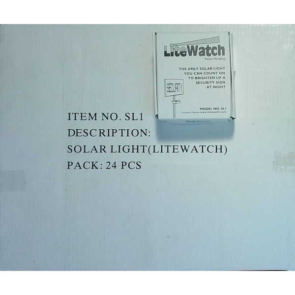 LiteWatch Solar Security Sign Light SL1 (Box of 24)