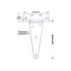 QCAA Stainless Steel Extra Heavy Tee Hinge, (4pack(8"), Black Coated) 4pack(8")