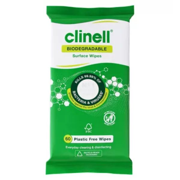 Clinell  Biodegradable Surface Wipes