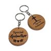 Special Godmother Wooden Keyring Keychain Gift