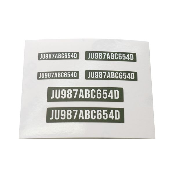 WRAPGRADE Drone Registration Sign Sticker Sticker Set (Army Green)
